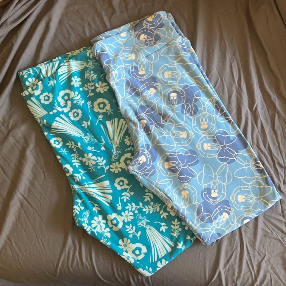 BUNDLE OF 2! LLR Disney Leggings Minnie & Aurora